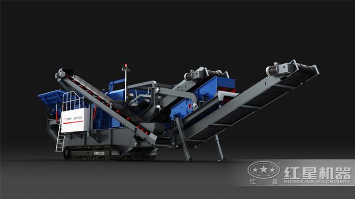 油電兩用的移動碎石機(jī)，產(chǎn)量50-500t/h