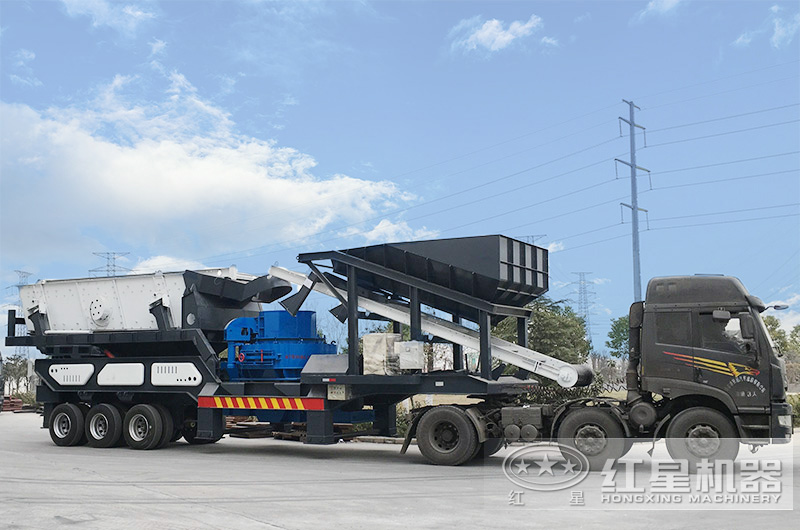 花崗巖移動式機制砂生產線廠家直供，發往浙江