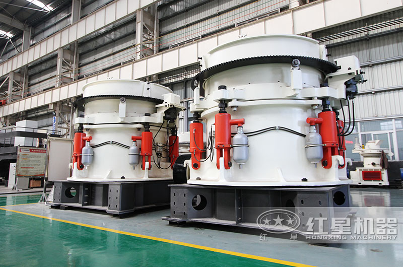 液壓圓錐式破碎機實拍，高硬度物料克星